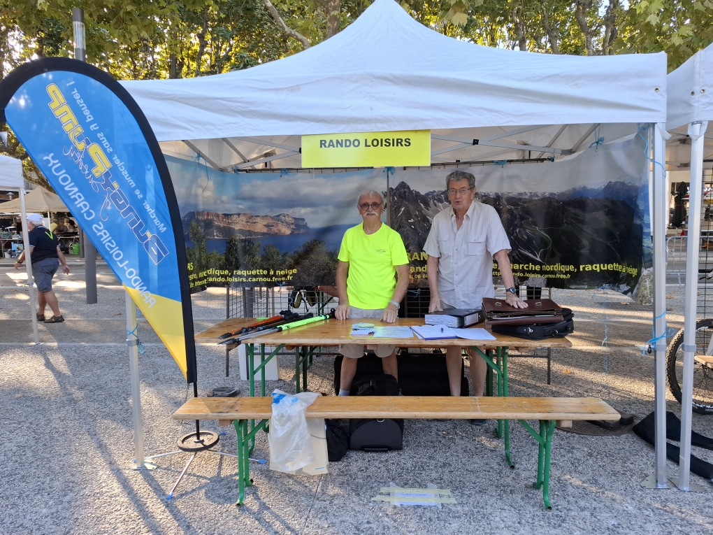 Le stand de Rando Loisirs lors du Forum des associations le 05/09/2026